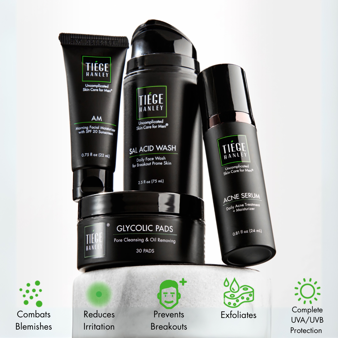 Combats Blemishes, Reduces Irritation, Prevents Breakouts, Exfoliates, Complete UVA/UVB Protection