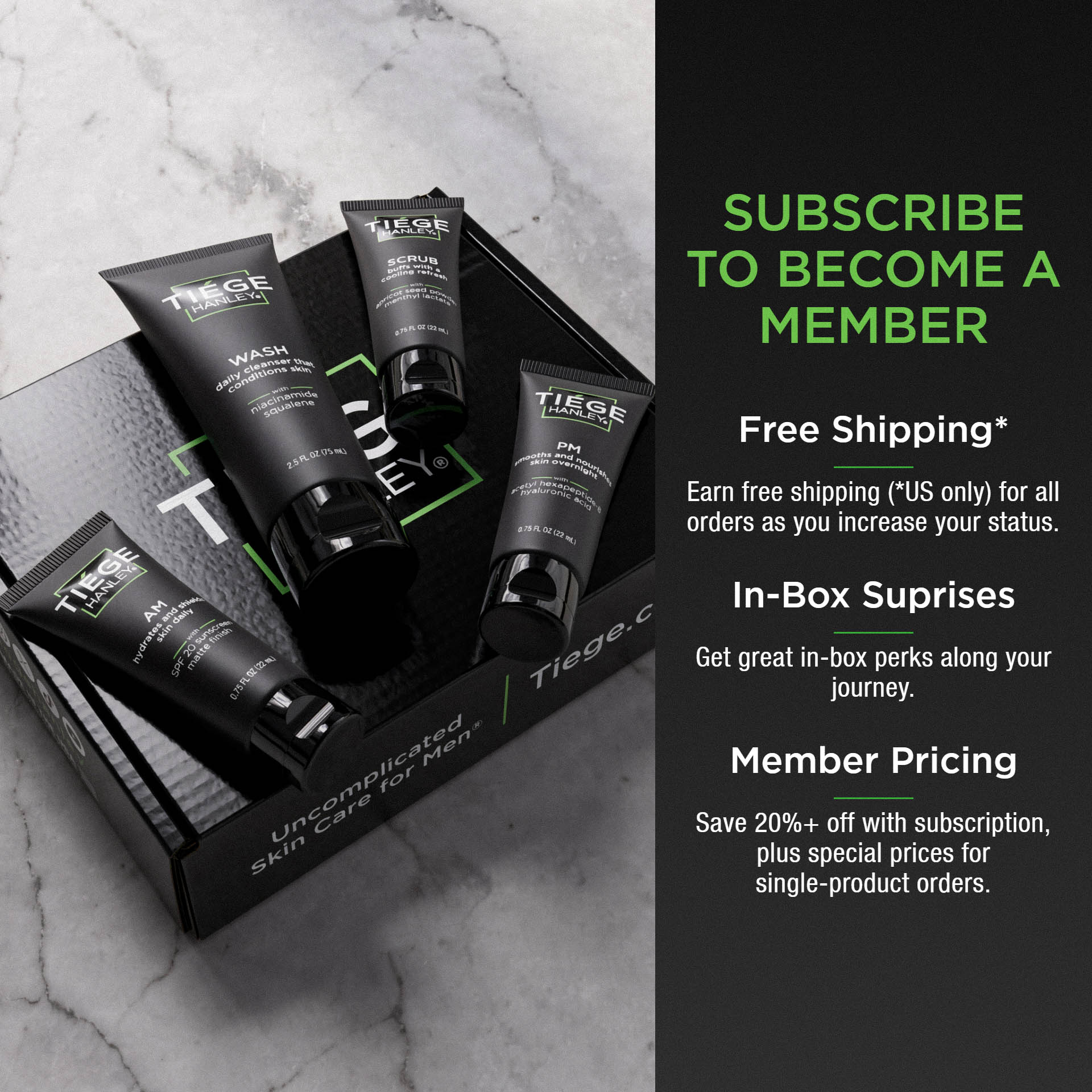 Tiege Hanley's Skin Care Kit for Men - The Revitalization Routine